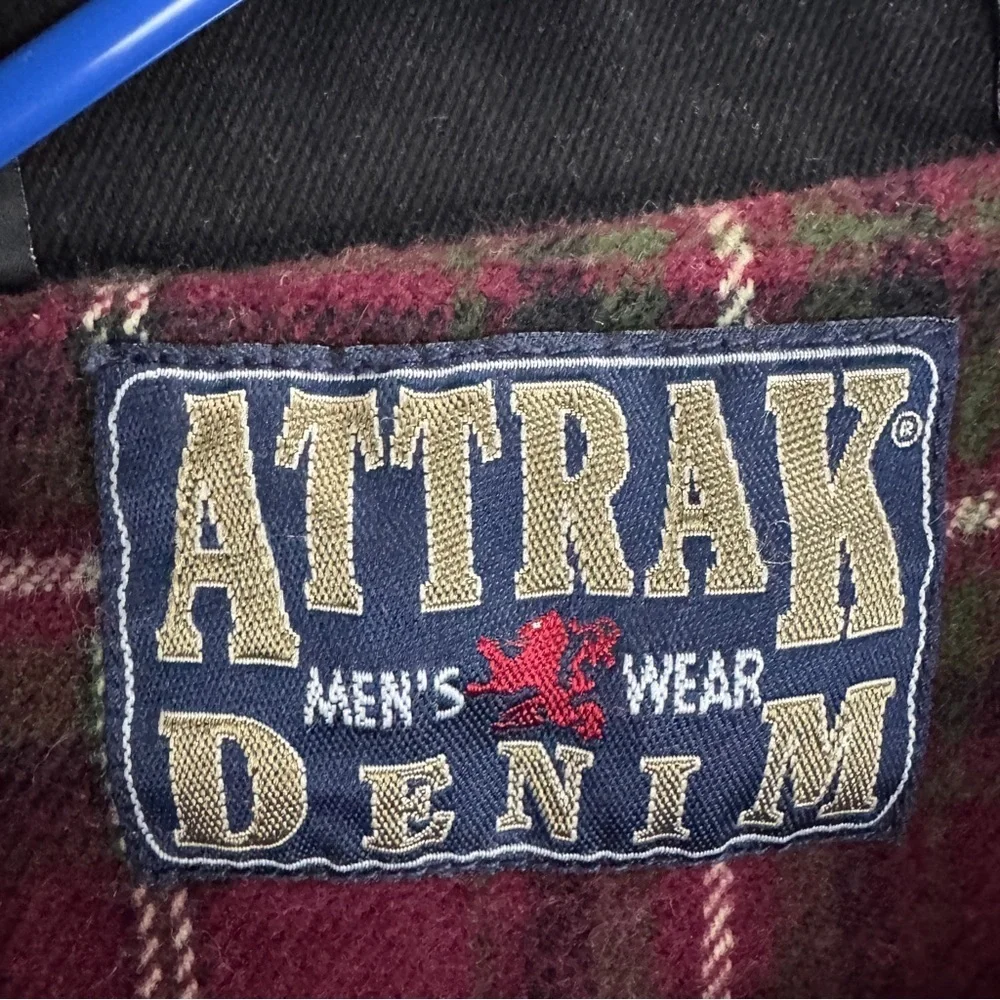Attrak Fleece Lined Denim Jacket Size Large